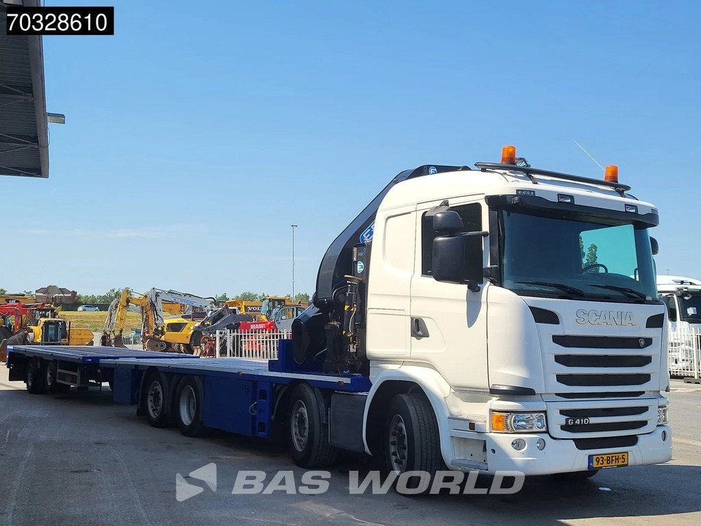Scania G G410 8X2 NL-Combi EFFER 525/6S Crane Full Air suspe, Auto's, Automaat, Stof, Euro 6, Scania
