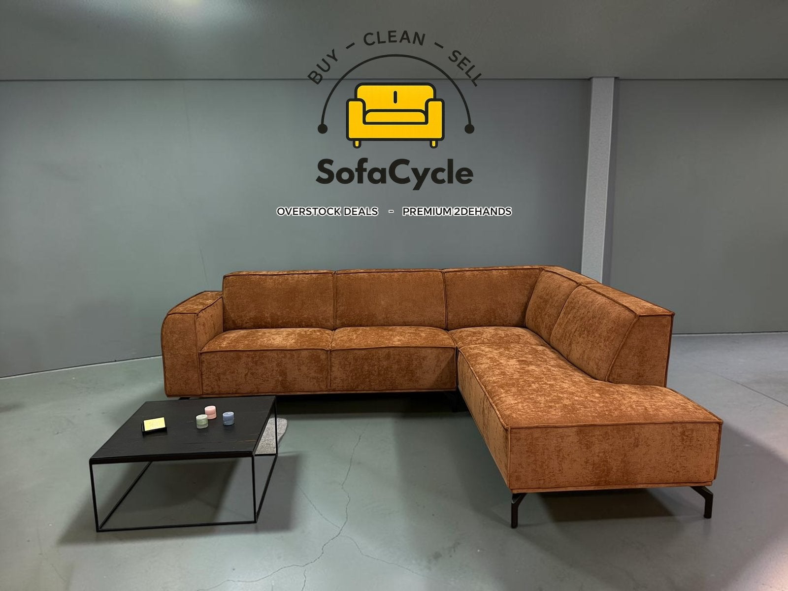 Fauteuil d'angle Rusty Brown (NOUVEAU) - SofaCycle/Delivery, Enlèvement ou Envoi, Comme neuf, SofaCycle, Info@sofacycle.be