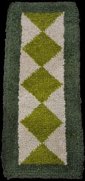 paillasson vintage en laine. Fait main., Antiquités & Art, Tapis & Textile, Enlèvement ou Envoi