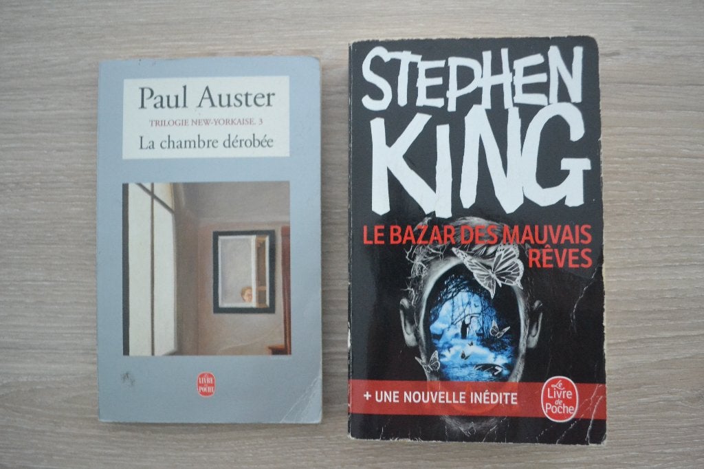 Lot de 2 livres - thrillers - Stephen King et Paul Auster, Livres, Enlèvement ou Envoi, Utilisé