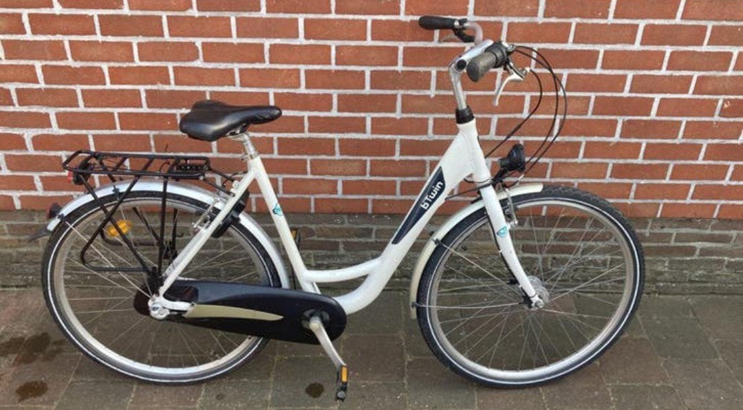 Damesfiets B-twin 28 inch, Fietsen en Brommers, 53 tot 56 cm, Velgrem, Versnellingen, Zo goed als nieuw