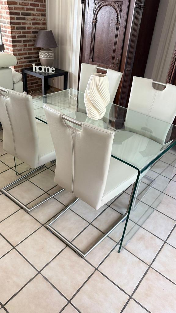 4 praktisch niet gebruikte eetkamer stoelen, Ophalen, Zo goed als nieuw, Vier