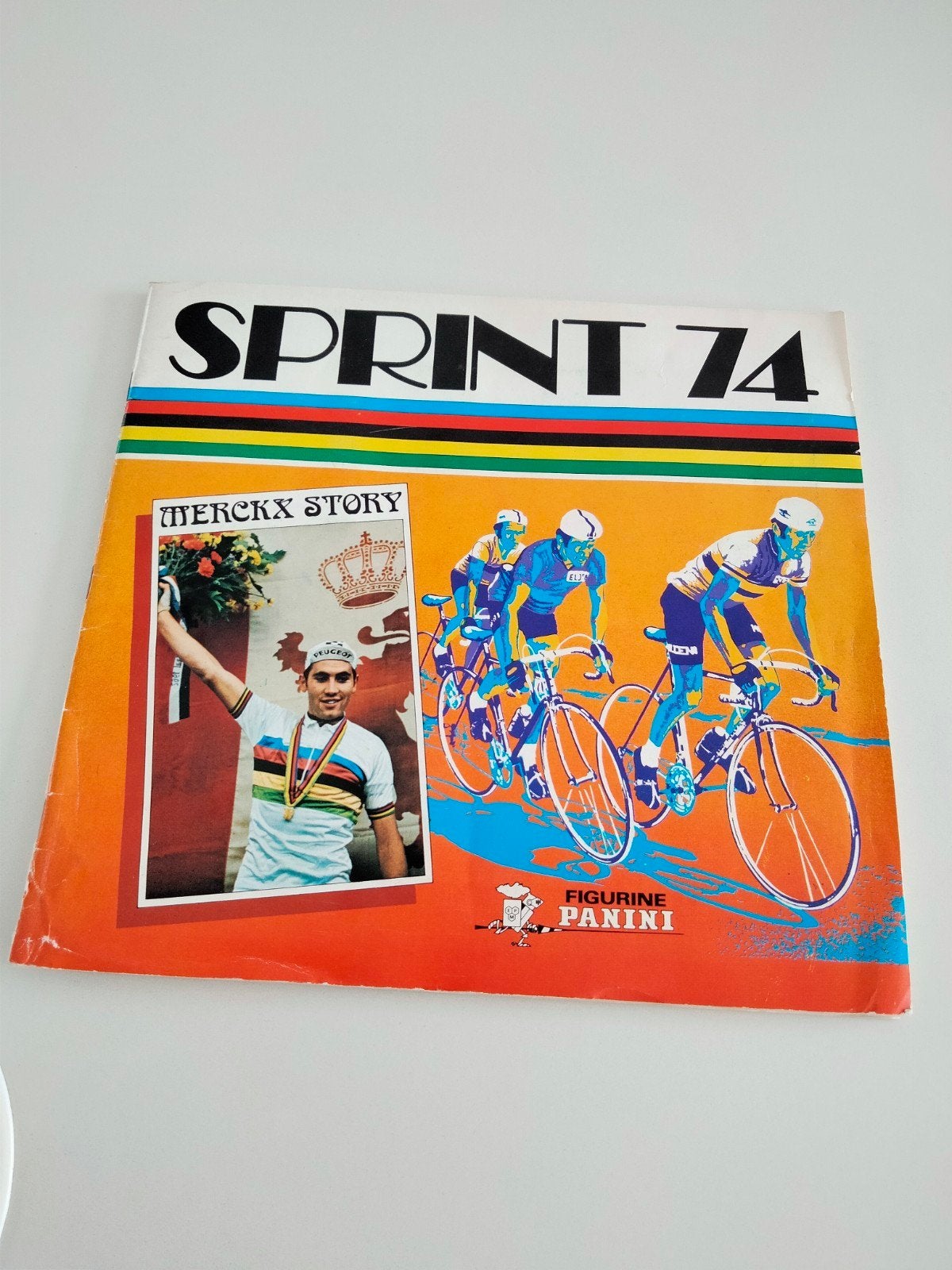 Vintage Panini Sprint 74 wielrennen sticker boek, Ophalen of Verzenden