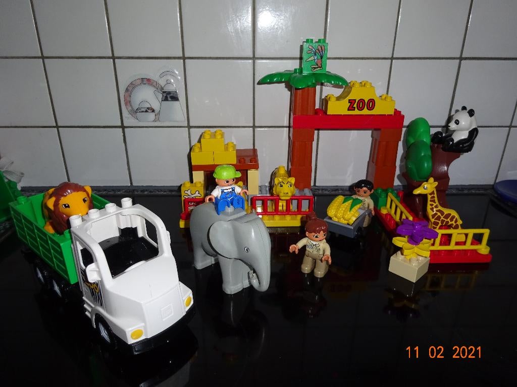 duplo, leuke dierentuin, met vele dieren, vrachtwagen...., Ophalen of Verzenden, Duplo