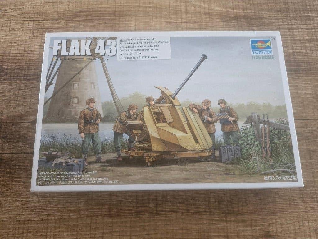 Trumpeter 1/35 german 3.7cm Flak 43, Neuf, Autres marques, Enlèvement ou Envoi, Autres types