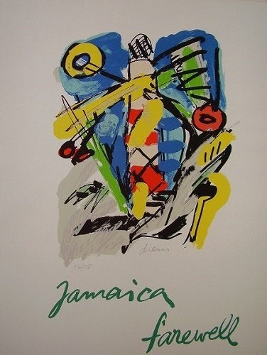 Peter Diem - "Jamaica Farewell", Antiek en Kunst, Kunst | Litho's en Zeefdrukken, Gesigneerd, Ophalen of Verzenden, Zeefdruk