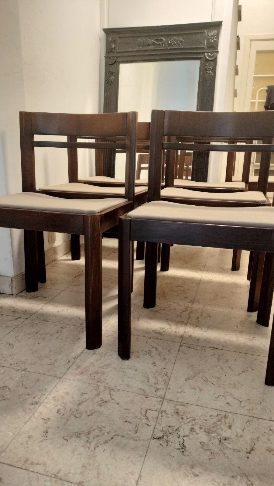 vintage mid-century modern stoelen., Antiek en Kunst, Ophalen