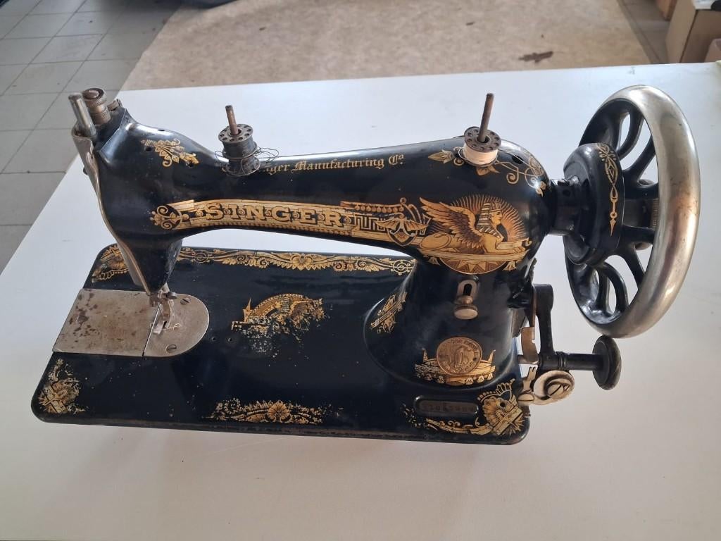 machine à coudre ancienne, Ophalen