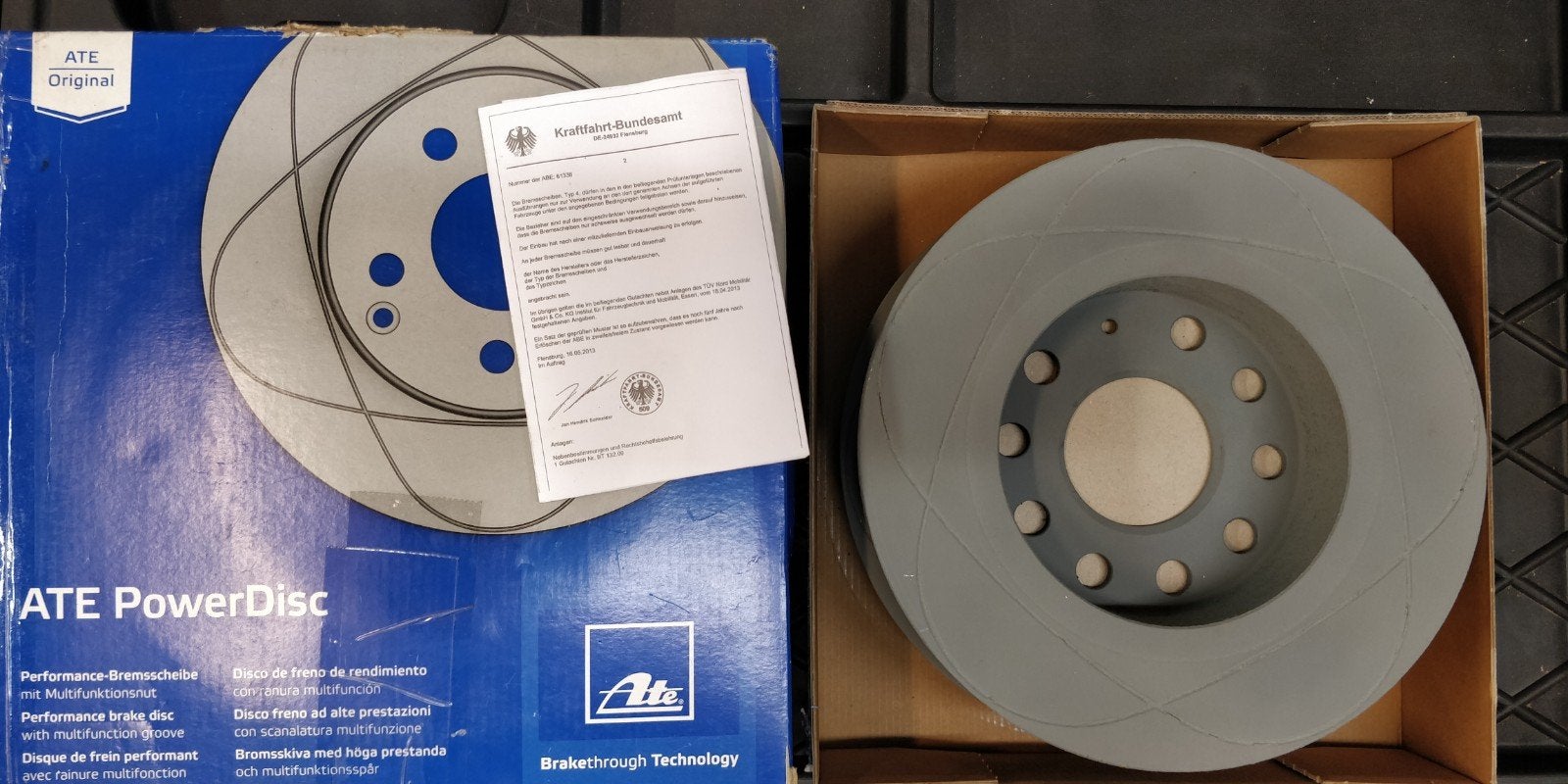 VW, Skoda , Seat  ATE PowerDisc (x2) – Disques frein arrière, Enlèvement ou Envoi, Seat