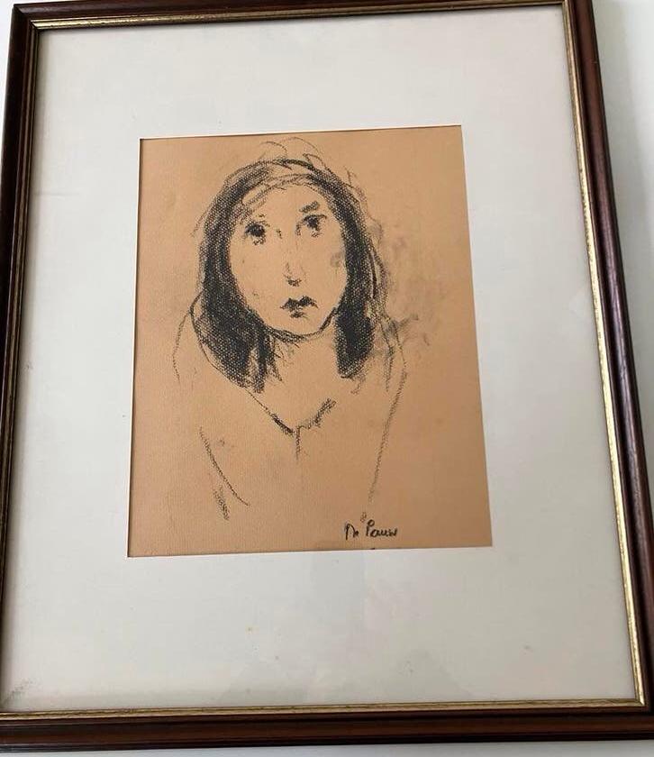 Houtskooltekening Gabriel De Pauw, Antiek en Kunst, Ophalen