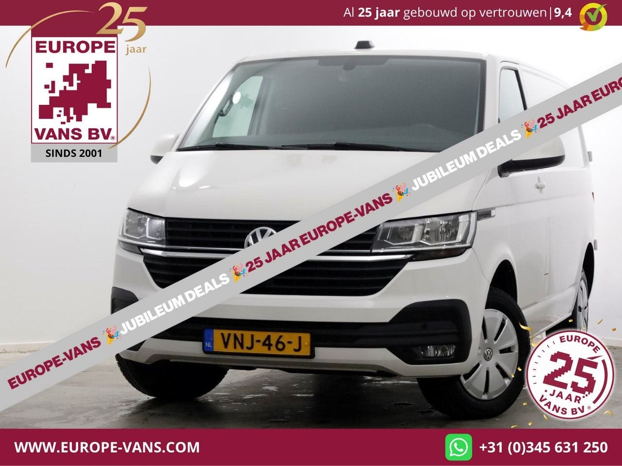 Volkswagen Transporter T6.1 2.0 TDI 150pk DSG-Automaat L1H1, Auto's, Automaat, Wit, Bedrijf, Diesel