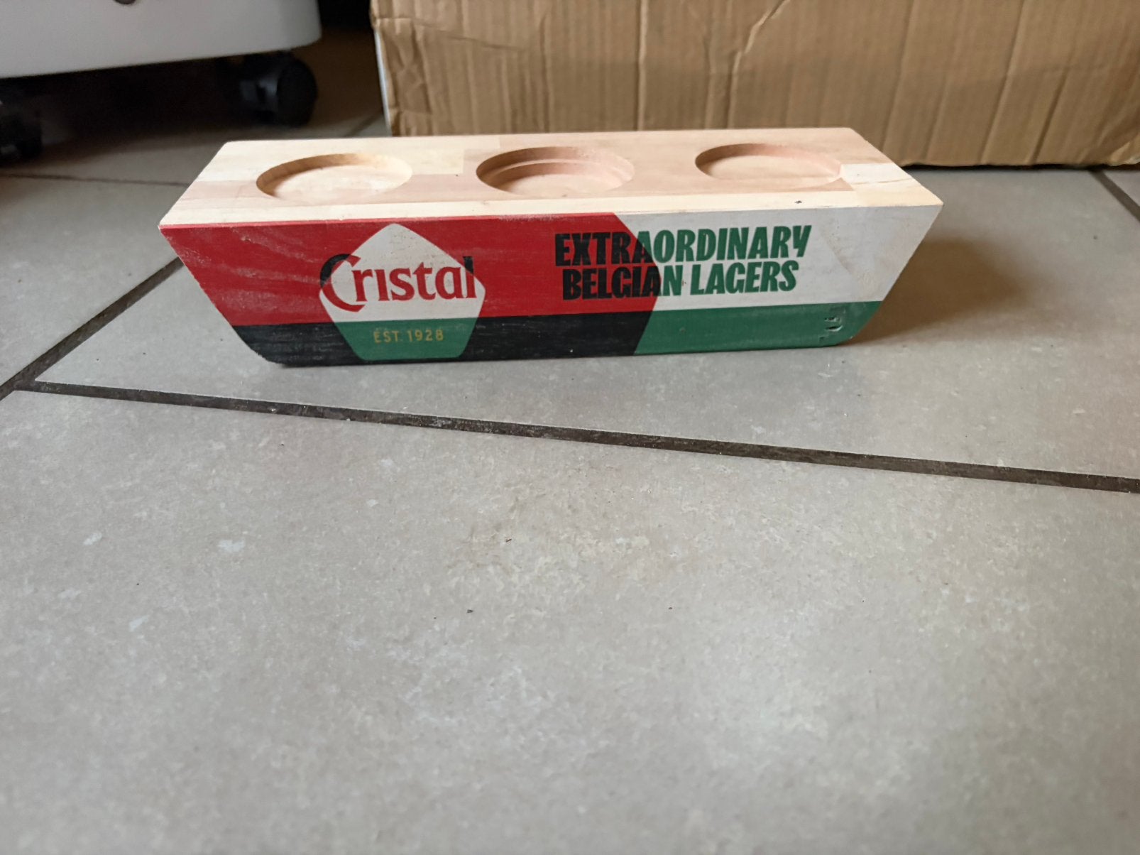 Fles houder cristal alken, Verzamelen, Biermerken, Ophalen, Gebruikt, Overige typen, Overige merken