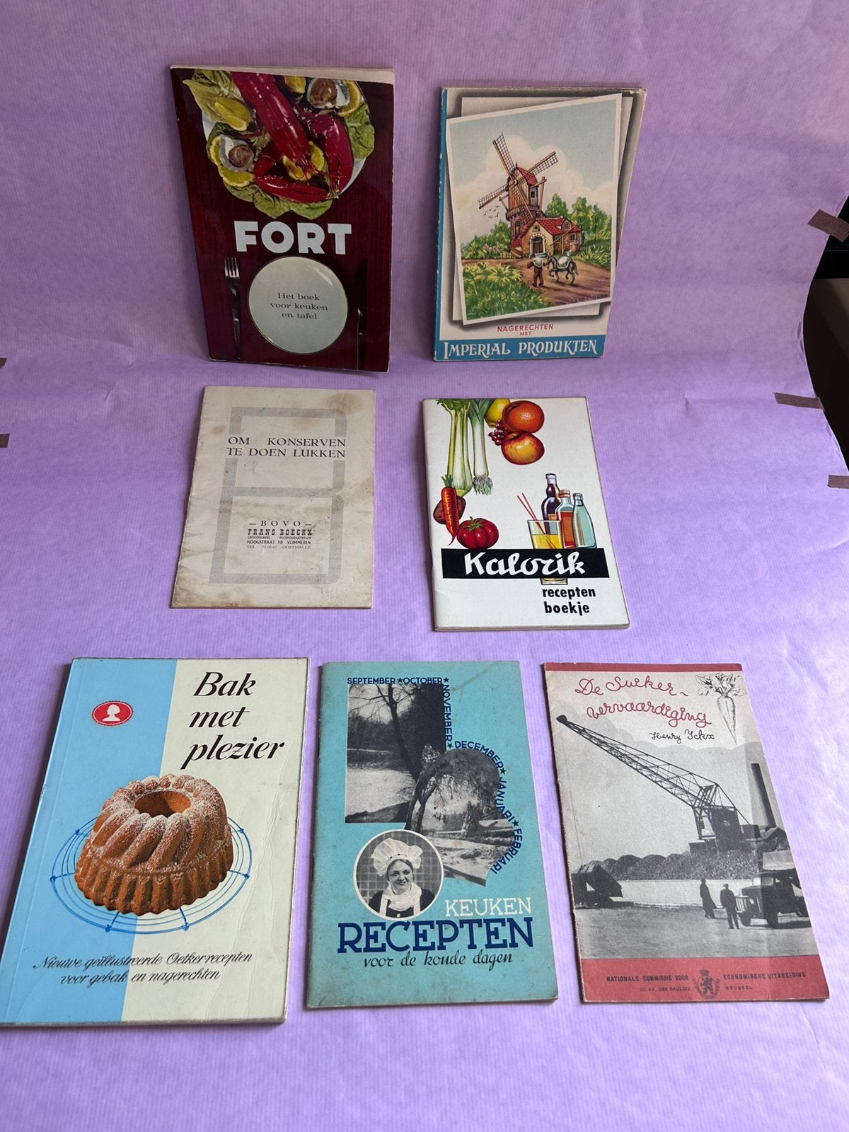 7 vintage kookboeken, Ophalen, Zo goed als nieuw