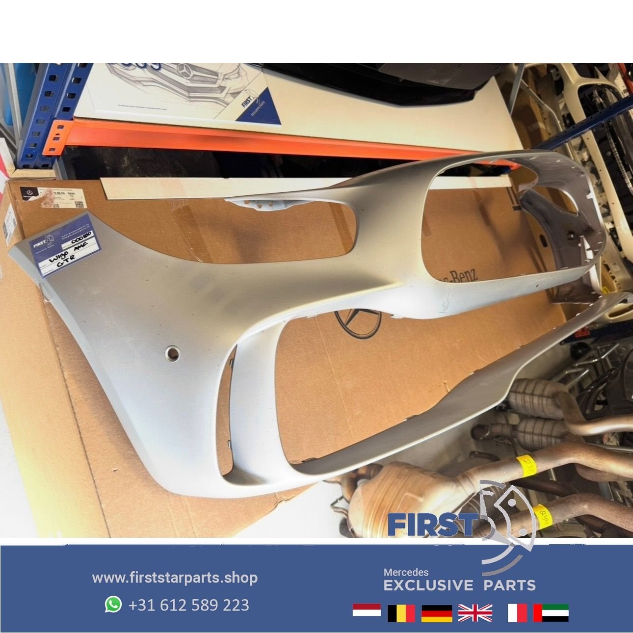 W190 AMG GTR BUMPER A1908858500 origineel Mercedes GT R AMG, Gebruikt, -, Voor, Ophalen of Verzenden