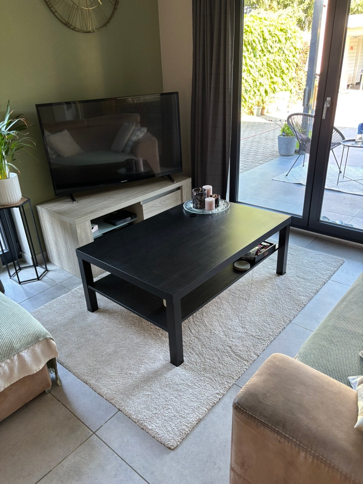 Salontafel hout Lack serie Ikea 118x78cm, Huis en Inrichting, Ophalen, Zo goed als nieuw