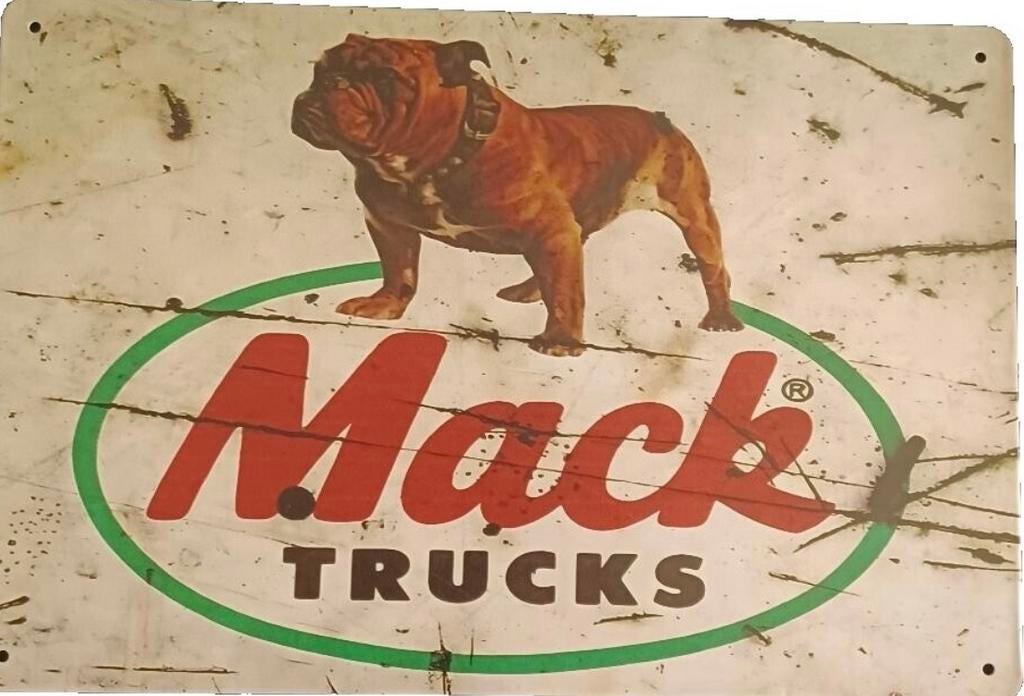 Metalen reclamebord Mack trucks - retro vintage mancave, Ophalen of Verzenden, Nieuw, Reclamebord