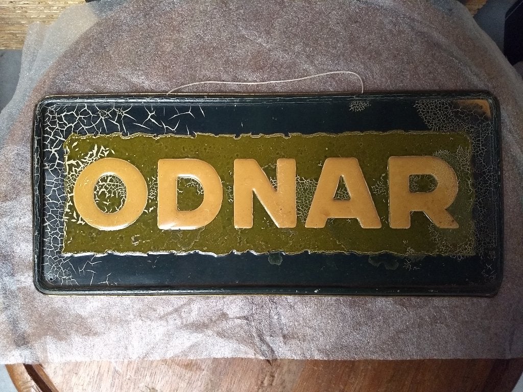 Liefmans - odnar - bordje, Ophalen of Verzenden, Gebruikt, Reclamebord, Plaat of Schild, Overige merken
