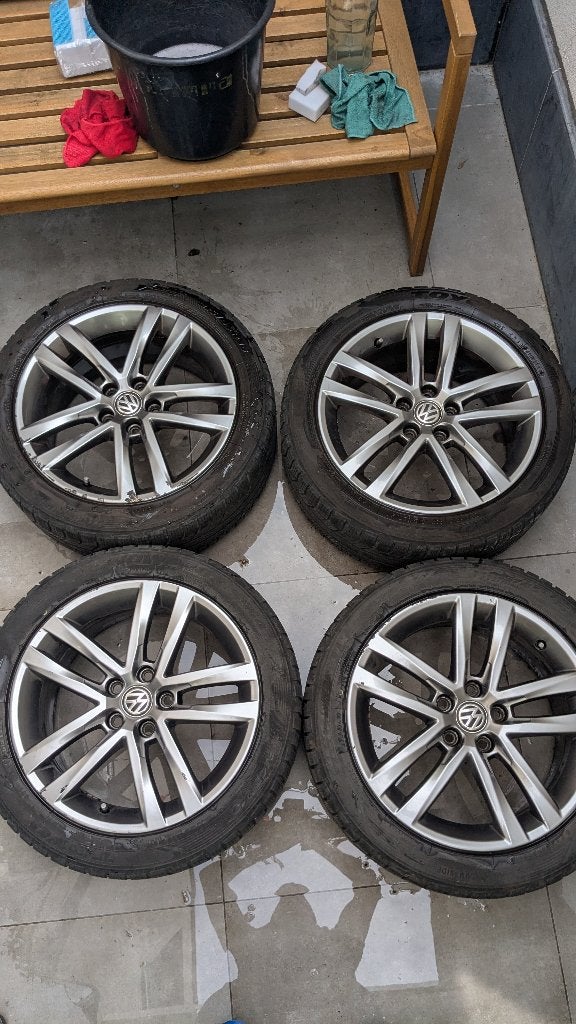 Lichtmetalen set velgen + (winterbanden), Auto-onderdelen, Banden en Velgen, Ophalen, Velg(en), 16 inch, Winterbanden