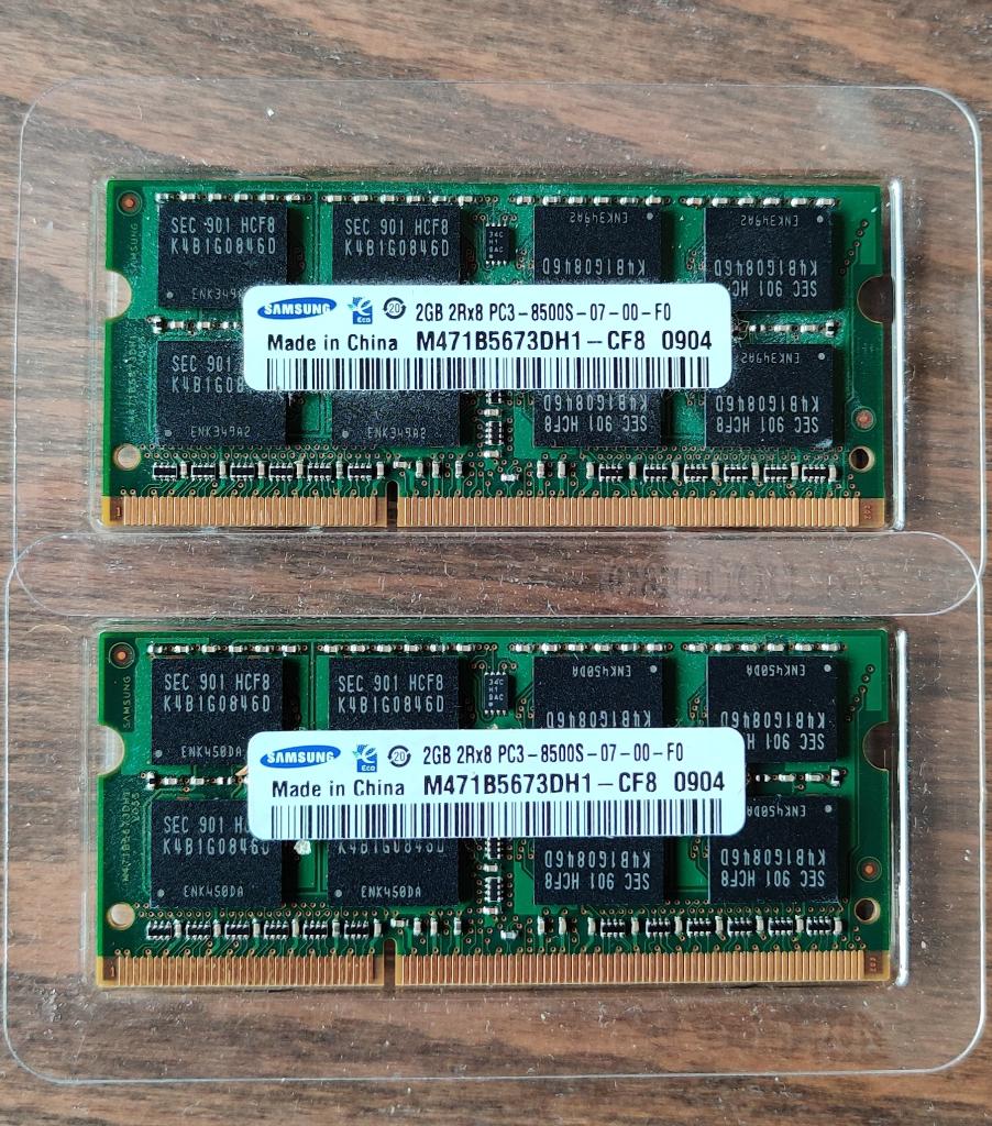 Samsung RAM 2GB DDR3 1066MHz 204-Pin Laptop, Enlèvement ou Envoi, DDR3, Comme neuf, 2 GB