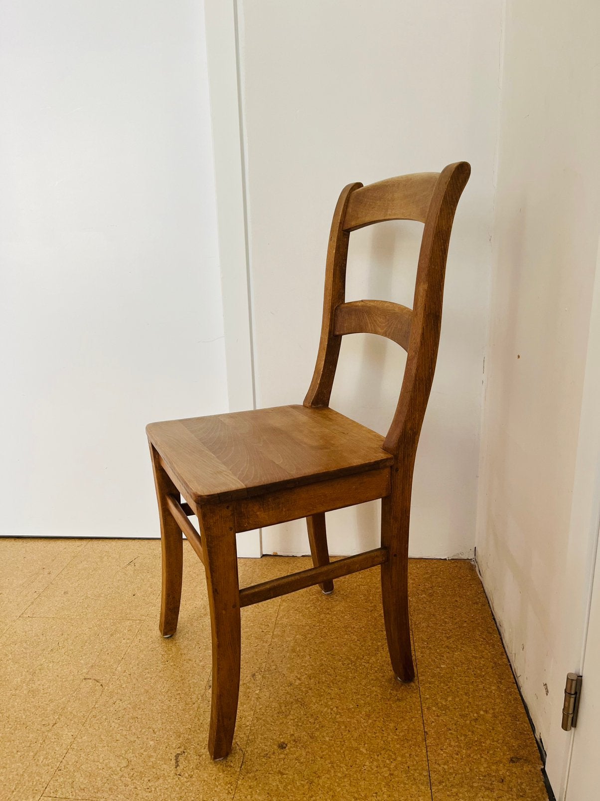 Vintage, houten stoel, Ophalen, Bruin, Vintage, Zo goed als nieuw