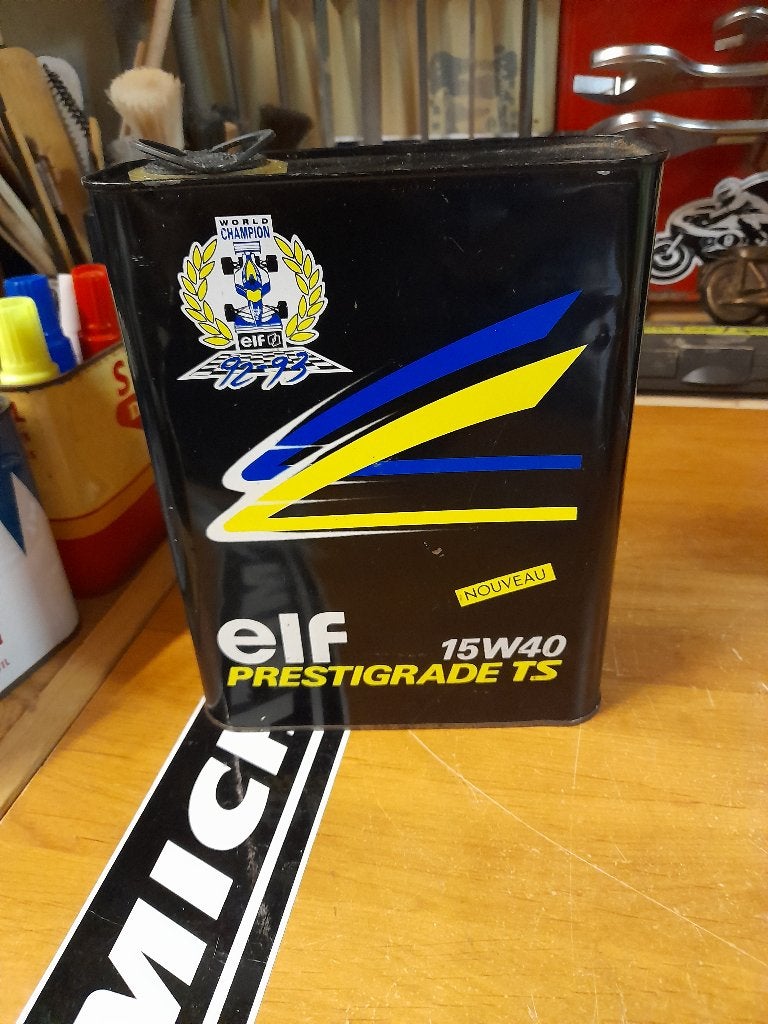 oude lege oliekan elf 15w40 nieuw 92/93, Ophalen of Verzenden, Gebruikt, Overige typen