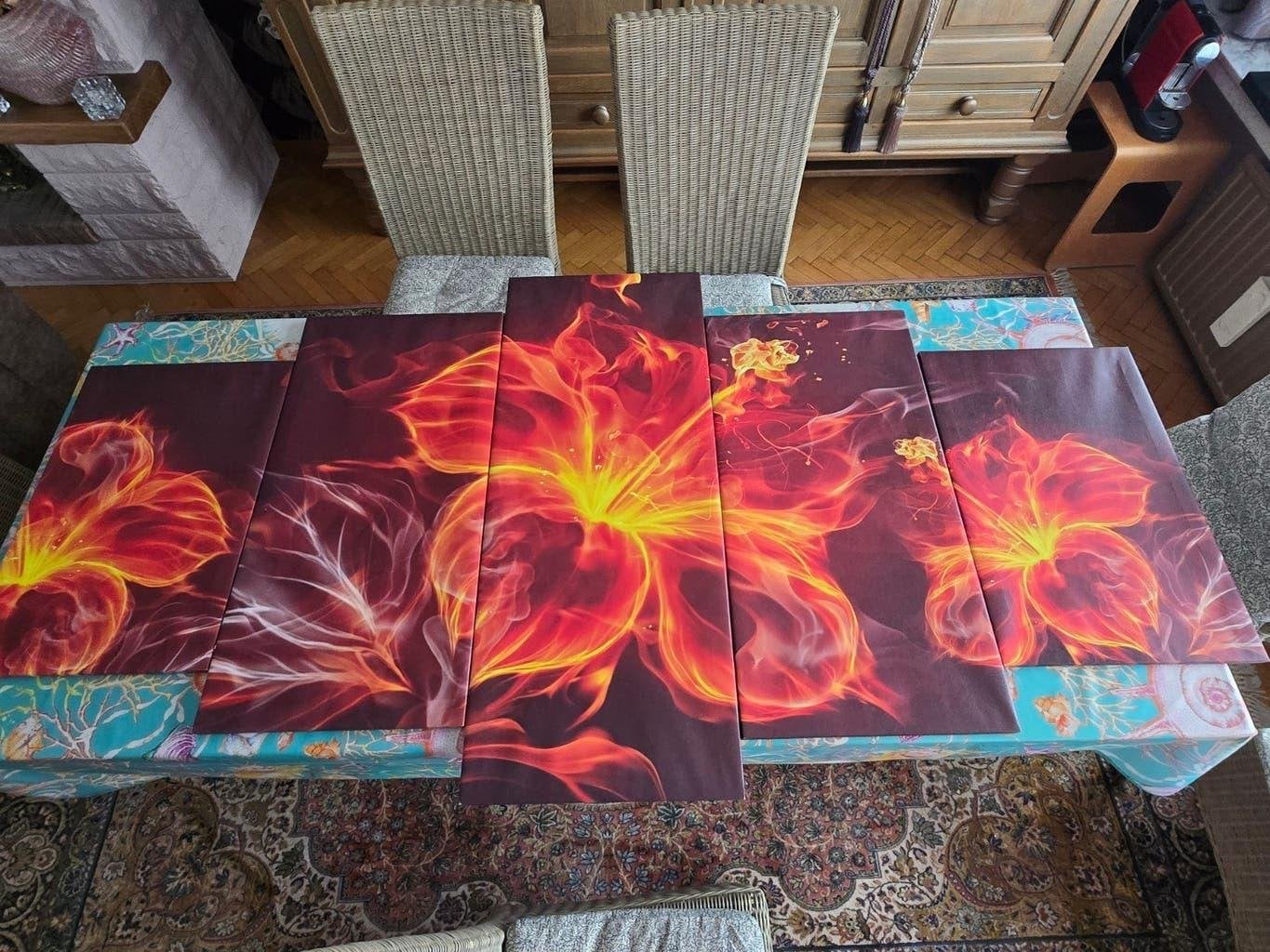 Grande décoration murale en cinq pièces, parfait état neuf, Enlèvement, Comme neuf