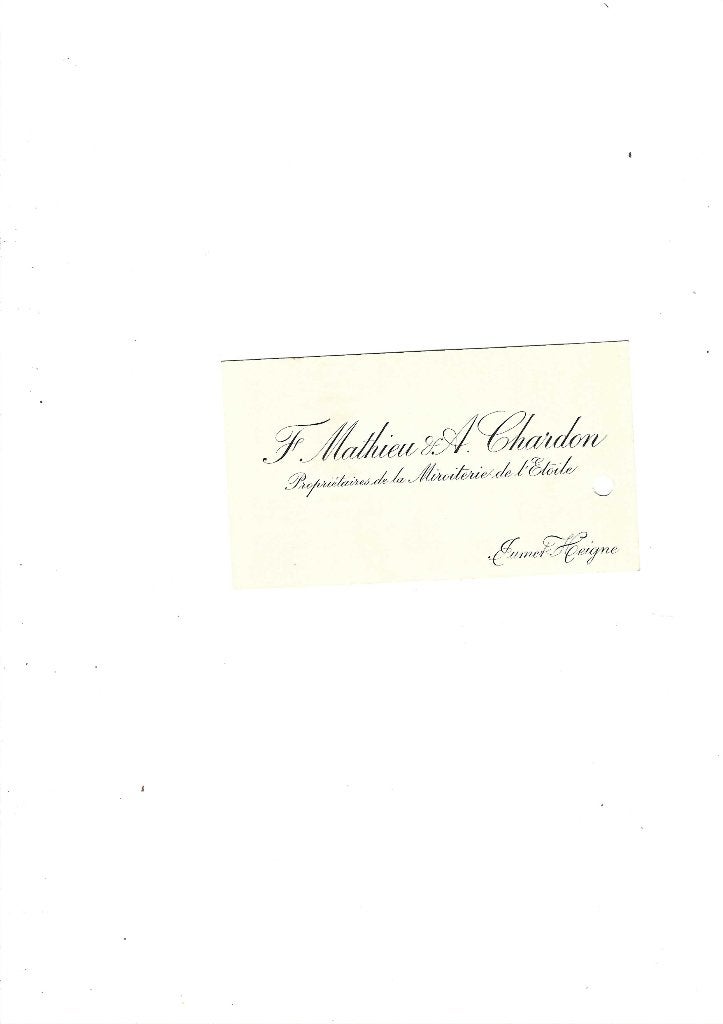 Carte de visite ancienne, Collections, Cartes de naissance & Cartes de visite, Envoi, Carte de visite