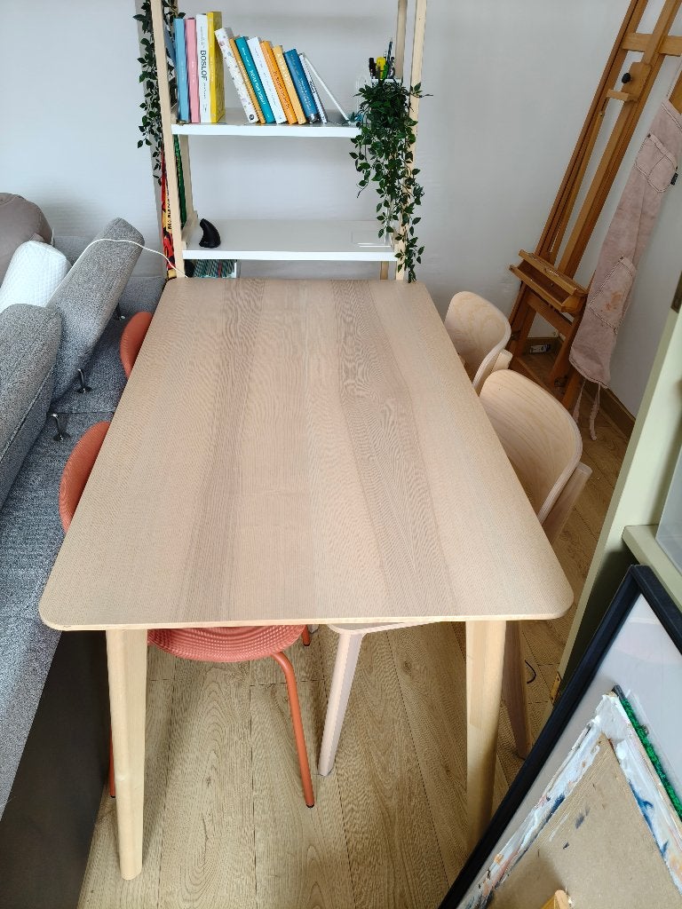 Eettafel 4 personen + 2 stoelen (+ 2 stoelen) + bankje, Huis en Inrichting, Tafels | Eettafels, Ophalen, Gebruikt, Vier personen