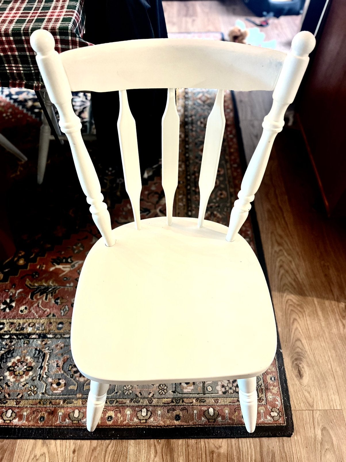 Leuke cafestoelen / spijlstoelen, Ophalen, Gebruikt, Hout