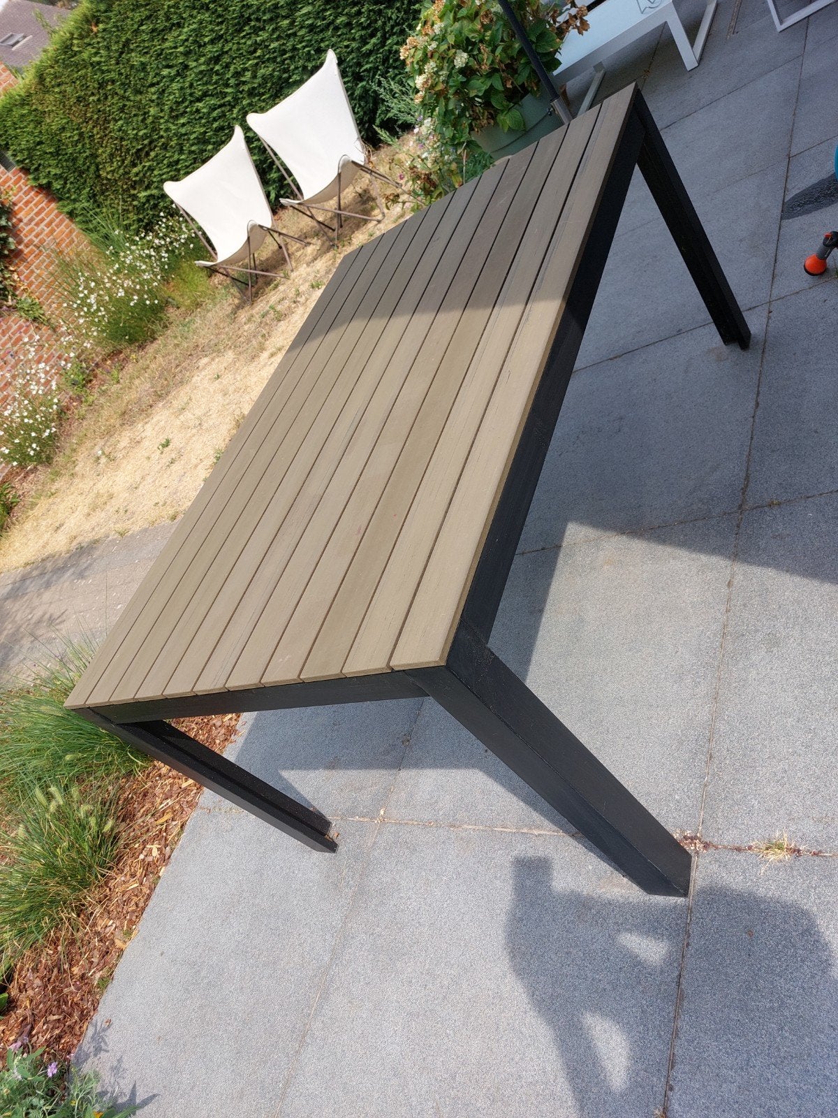 Aluminium tuintafel, Ophalen, Gebruikt, Rechthoekig, Aluminium