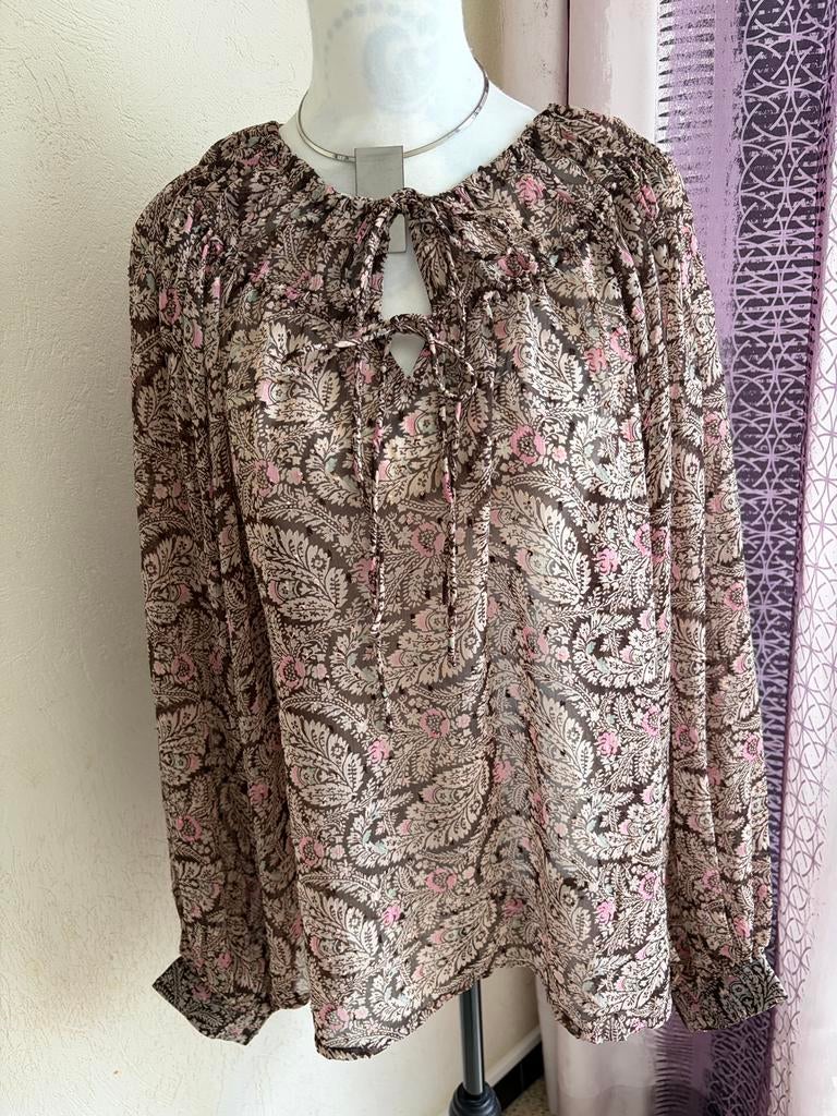 Naadloos vloeiende blouse  paisleypatroon — Next — T Eur 48, Ophalen of Verzenden