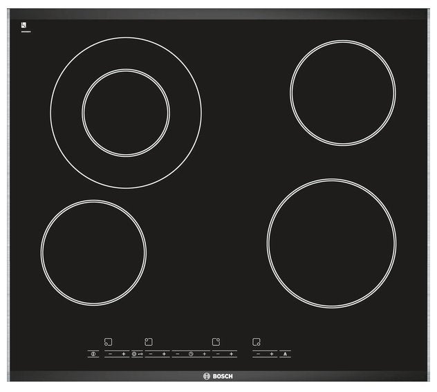 Keramische elektrische kookplaat Bosch PK675T14E, Elektronische apparatuur, Ophalen, Keramisch, 4 kookzones, Zo goed als nieuw