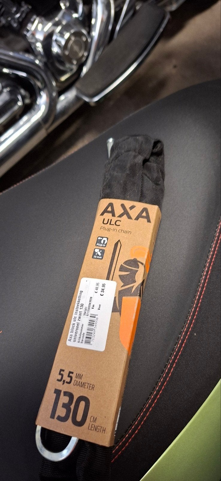 axa insteekslot extra dik, 100 cm lang., Vélos & Vélomoteurs, Accessoires vélo | Cadenas de vélo, Enlèvement, Neuf