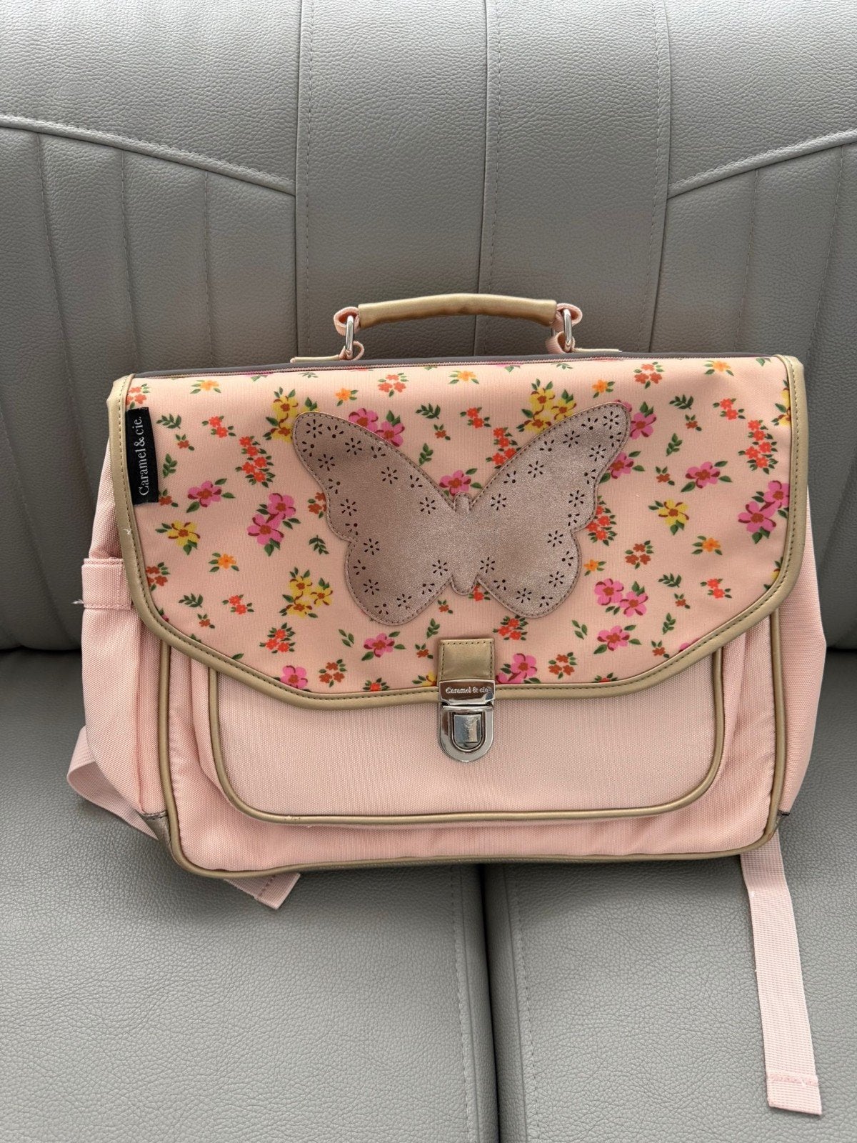 Caramel & Cie meisjesrugzak + bijpassend tasje – roze, Enlèvement ou Envoi, Rose