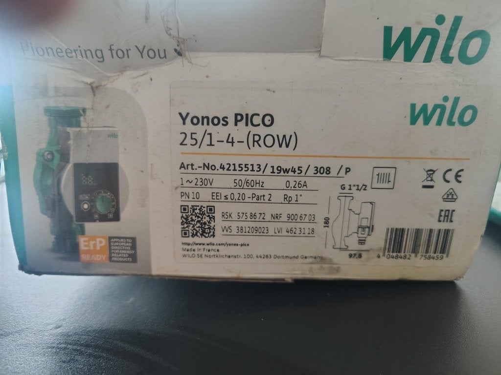 Circulateur yonos pico 25/1-4/ 6/4", Enlèvement, Neuf, Autres types, Haut rendement (HR)
