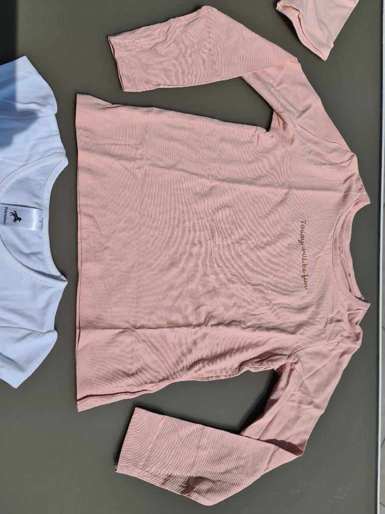 roze trui, pull, longsleef met tekst, CA, 134, Kinderen en Baby's, Ophalen, Zo goed als nieuw