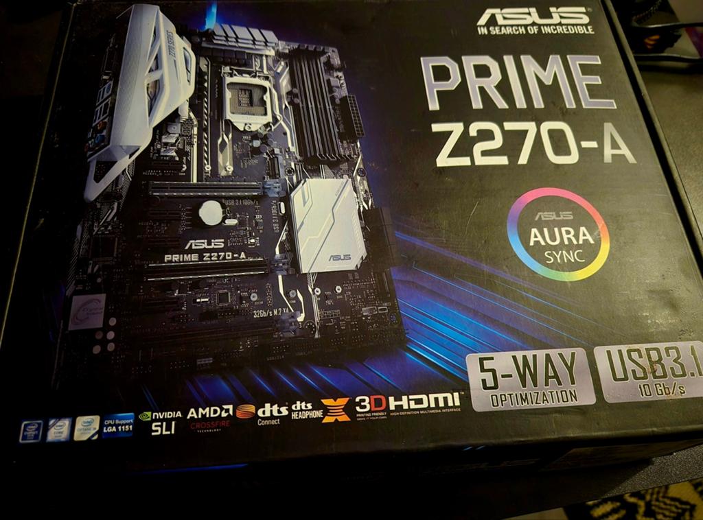 Asus Z270-A + CPU - COOLER - ROG SLI HB BRIDGE, Computers en Software, Moederborden, Verzenden, LGA 1151, DDR4, Zo goed als nieuw