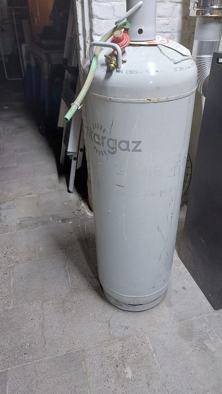 gasfles p47 Antargaz, Ophalen