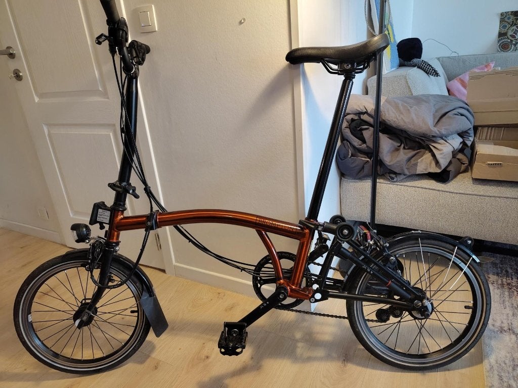 Brompton C-Line | 6 versnellingen | Vlamlak | Opvouwbare, Ophalen, Brompton, Velgrem, 16 tot 18 inch