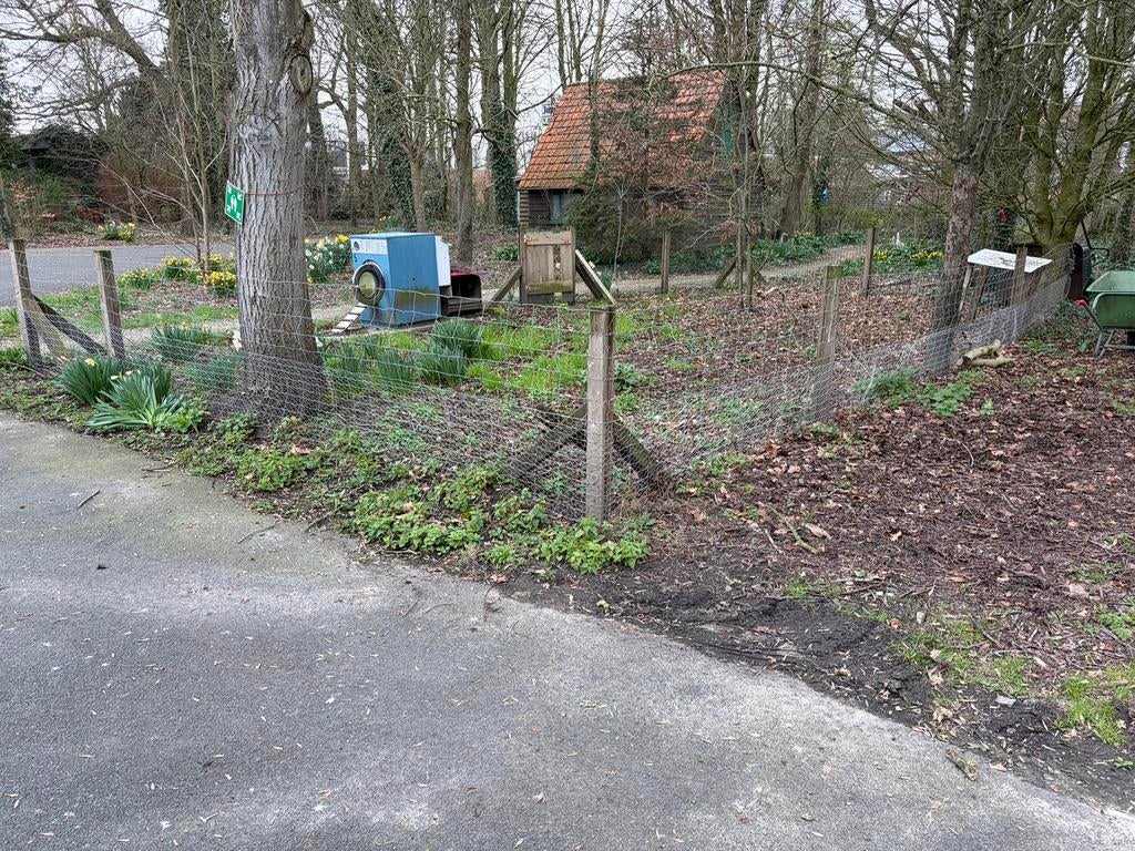 Kippen ren, kippen weide 6x10, Ophalen, Gebruikt, Palen, Hardhout