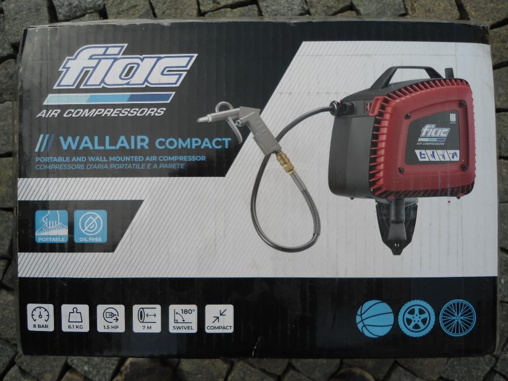 luchtcompressor met wandaansluiting. Nieuw, Doe-het-zelf en Bouw, Compressors, Ophalen, Nieuw