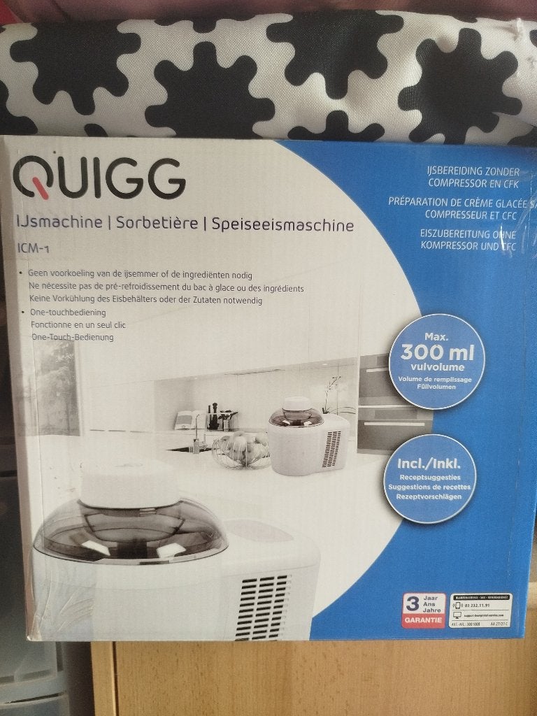 Quigg ijsmachine, Ophalen, Nieuw