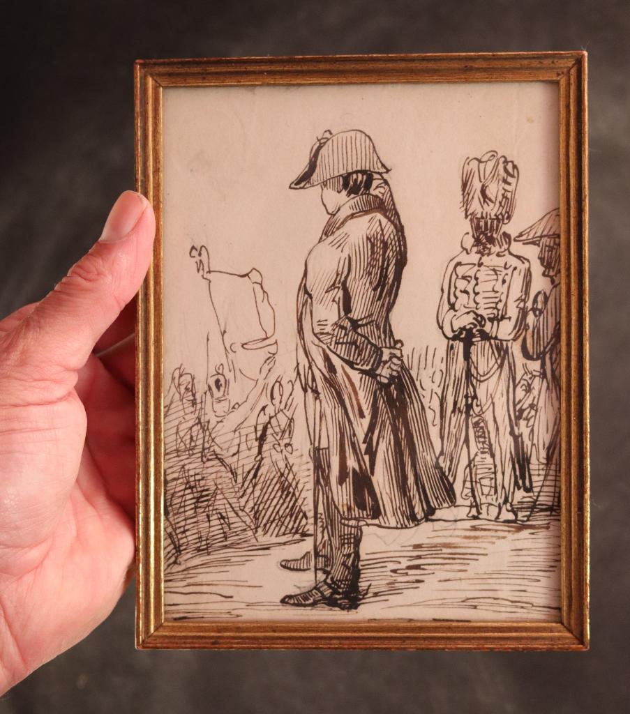 19e eeuwse tekening Napoleon, Antiek en Kunst, Kunst | Schilderijen | Klassiek, Ophalen of Verzenden