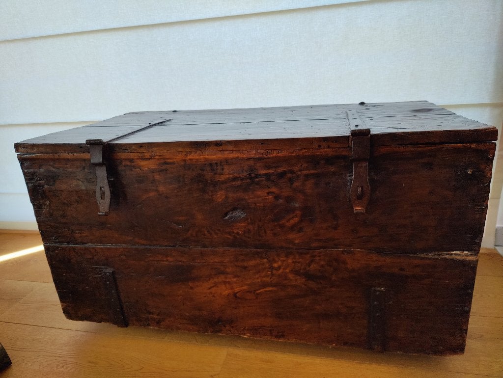 antieke houten dekenkoffer, Antiek en Kunst, Antiek | Meubels | Kasten, Ophalen