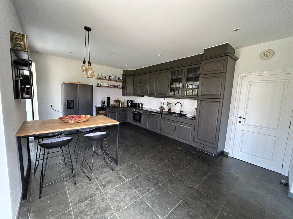 Landelijke keuken in massief eikenhout zelf af te breken, Huis en Inrichting, Ophalen, Gebruikt, Hoekkeuken, Graniet of Steen
