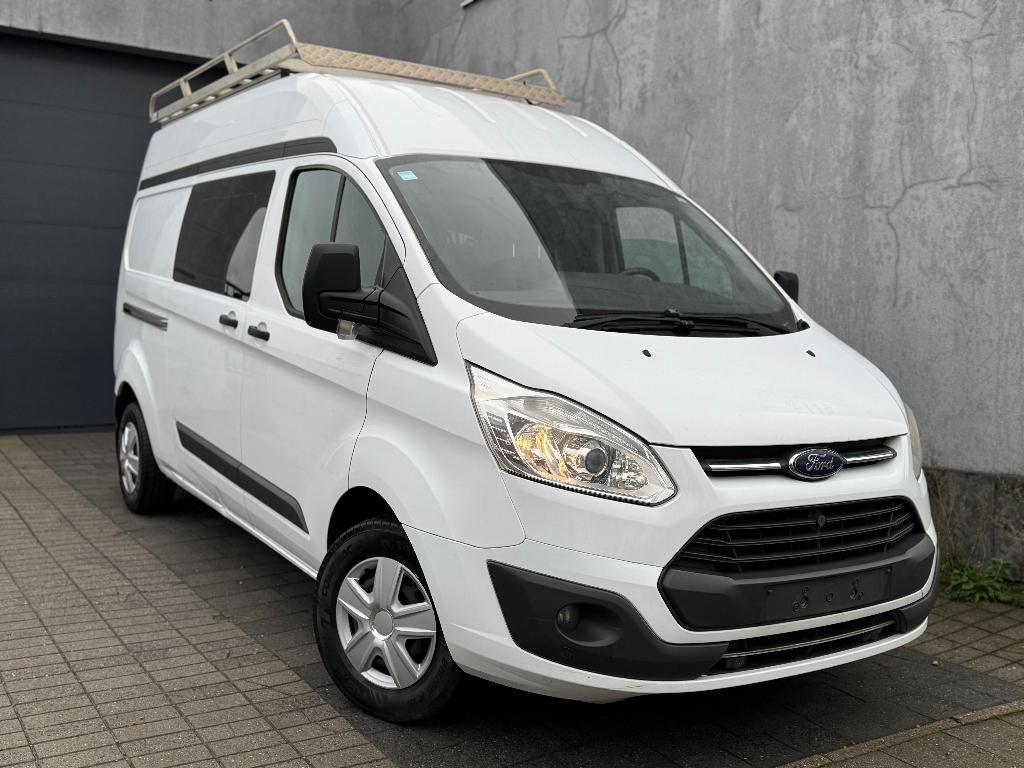 Ford Transit Custom L2H2 2.0 TDCI LICHTE VRACHT glazen ramen, Auto's, Bestelwagens en Lichte vracht, Voorwielaandrijving, Stof