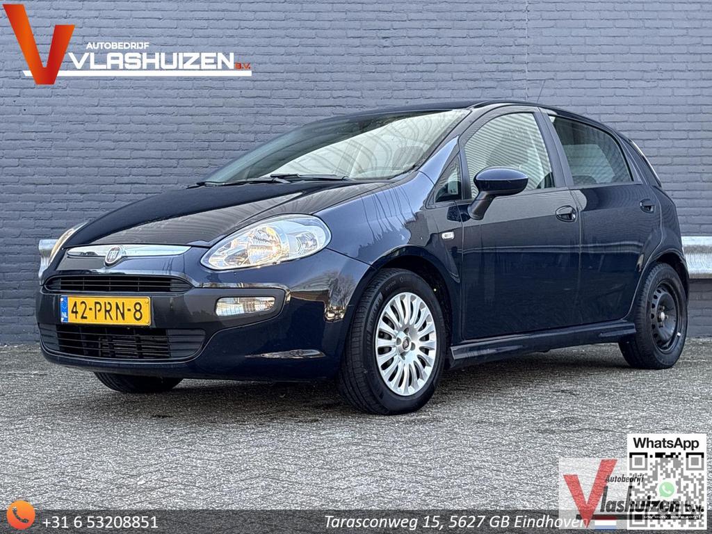 Fiat Punto Evo 1.3 M-Jet Dynamic | Airco | Cruise | Trekhaak, Auto's, Fiat, Zwart, Blauw, Bedrijf, Te koop