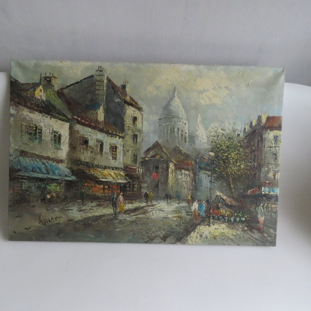Caroline Burnett peint Paris, Antiquités & Art, Enlèvement, Signé, Toile