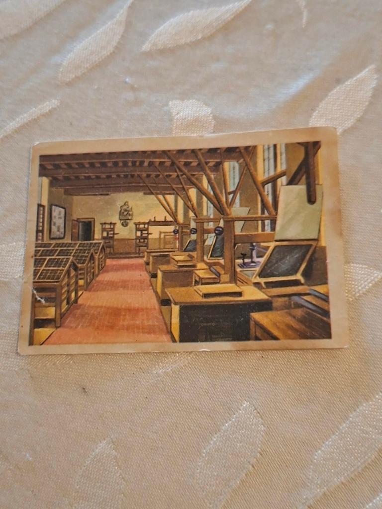 Prentje/Chromo : Drukkerij Plantijn / Chocolade Jacques, Verzamelen, Foto's en Prenten, Gebruikt, Ophalen of Verzenden, Voor 1940