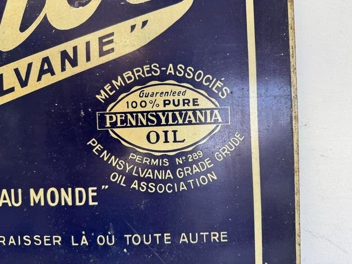 Vintage Motoriol Reclamebord